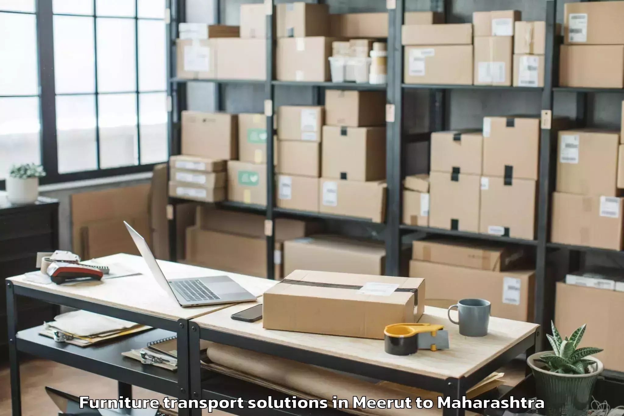 Book Meerut to Ballarpur Furniture Transport Solutions Online